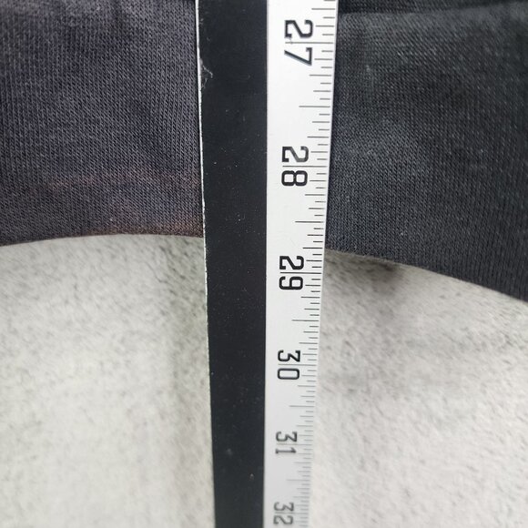 Mens Black Adidas Hoodie Sweatshirt Long Sleeves w/ White Stripes Size XL - Picture 9 of 10